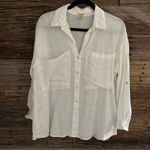 Magashoni Long Sleeve Linen Button Down